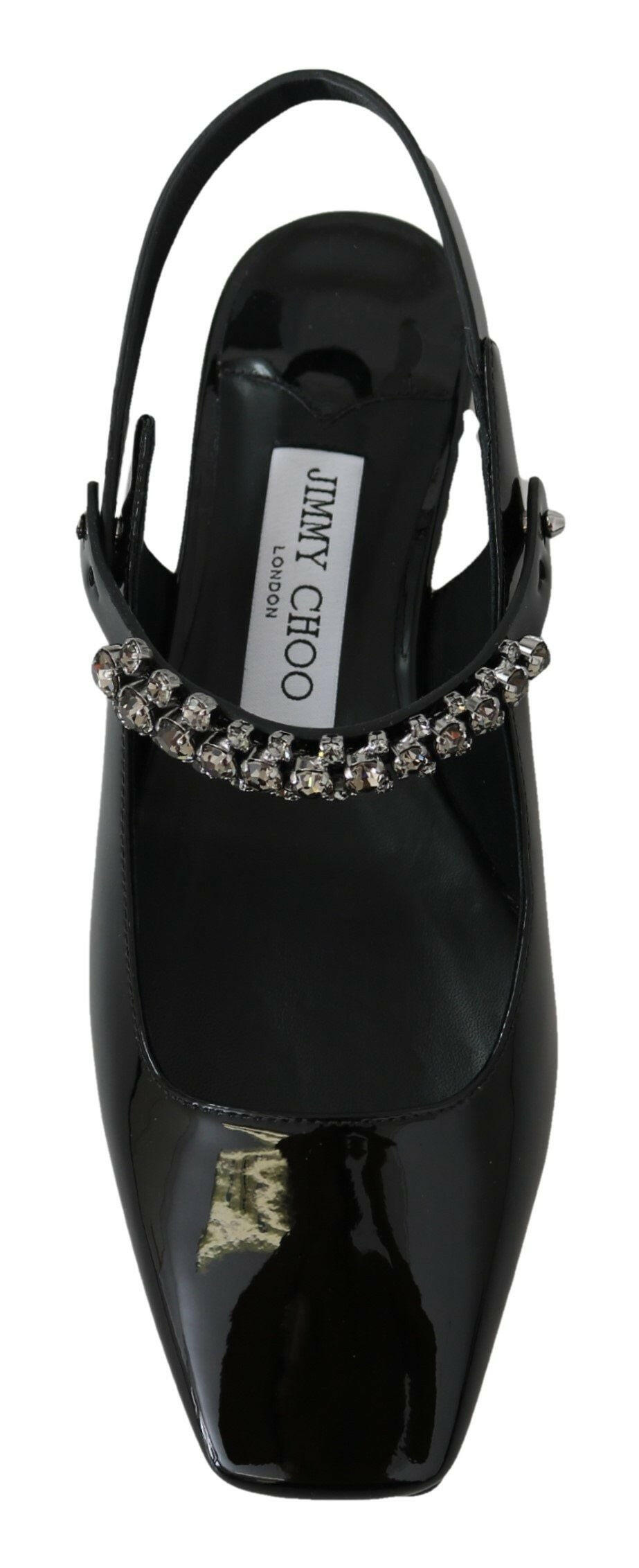 Jimmy Choo Elegant Black Patent Flats with Crystal Accent -   -  Jimmy Choo. Jimmy Choo Elegant Black Patent Flats with Crystal Accent -   -  Jimmy Choo.