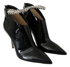 Jimmy Choo Elegant Black Patent Heeled Boots -   -  Jimmy Choo.