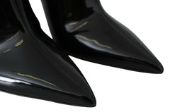 Jimmy Choo Elegant Black Patent Heeled Boots -   -  Jimmy Choo.