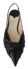 Jimmy Choo Elegant Pointed Toe Leather Flats -   -  Jimmy Choo.