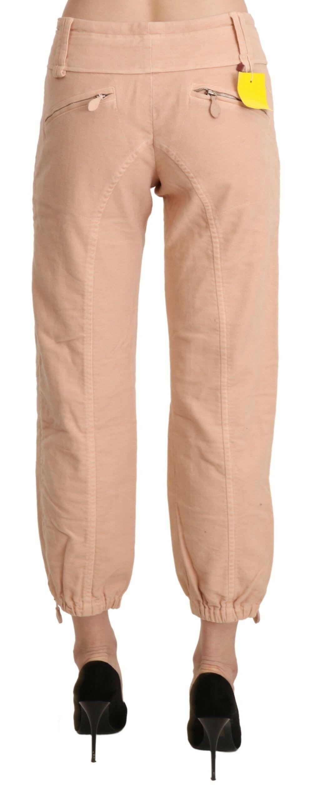 Ermanno Scervino Beige Mid Waist Cropped Cotton Trouser Pants -   -  Ermanno Scervino. Ermanno Scervino Beige Mid Waist Cropped Cotton Trouser Pants -   -  Ermanno Scervino.