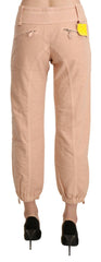 Ermanno Scervino Beige Mid Waist Cropped Cotton Trouser Pants -   -  Ermanno Scervino.