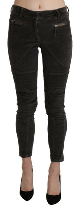 Ermanno Scervino Brown Velvet Capri Cropped Cotton Pants -   -  Ermanno Scervino.