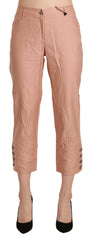 Ermanno Scervino Cotton Pink High Waist Cropped Trouser Pants - - Ermanno Scervino.