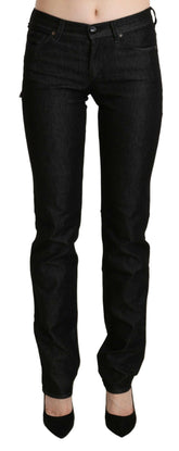 Ermanno Scervino Black Mid Waist Skinny Slim Denim Trouser -   -  Ermanno Scervino.