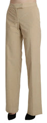 Ermanno Scervino Beige High Waist Flared Wide Leg Trouser Pants -   -  Ermanno Scervino.
