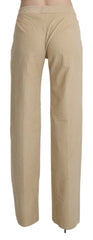 Ermanno Scervino Beige High Waist Flared Wide Leg Trouser Pants -   -  Ermanno Scervino.