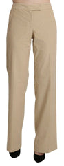 Ermanno Scervino Beige High Waist Flared Wide Leg Trouser Pants -   -  Ermanno Scervino.