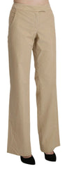 Ermanno Scervino Beige High Waist Flared Wide Leg Trouser Pants -   -  Ermanno Scervino.