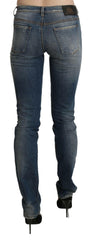 Ermanno Scervino Blue Washed Mid Waist Skinny Denim Jeans -   -  Ermanno Scervino.