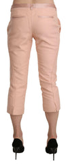 Ermanno Scervino Pink Low Waist Skinny Cropped Capri Pants - - Ermanno Scervino.