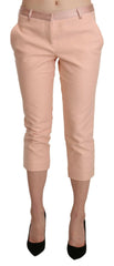 Ermanno Scervino Pink Low Waist Skinny Cropped Capri Pants - - Ermanno Scervino.