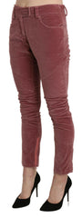 Ermanno Scervino Red Mid Waist Skinny Cotton Pants -   -  Ermanno Scervino.