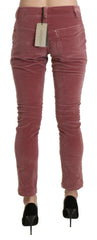 Ermanno Scervino Red Mid Waist Skinny Cotton Pants -   -  Ermanno Scervino.