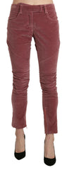 Ermanno Scervino Red Mid Waist Skinny Cotton Pants -   -  Ermanno Scervino.