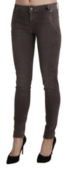 Ermanno Scervino Brown Low Waist Skinny Slim Trouser Cotton Jeans -   -  Ermanno Scervino.