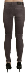 Ermanno Scervino Brown Low Waist Skinny Slim Trouser Cotton Jeans -   -  Ermanno Scervino.