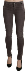 Ermanno Scervino Brown Low Waist Skinny Slim Trouser Cotton Jeans -   -  Ermanno Scervino.