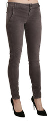 Ermanno Scervino Brown Low Waist Skinny Slim Trouser Cotton Jeans -   -  Ermanno Scervino.