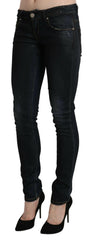 Acht Blue Washed Low Waist Skinny Denim Slim Trouser -   -  Acht.