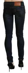 Acht Blue Washed Low Waist Skinny Denim Slim Trouser -   -  Acht.