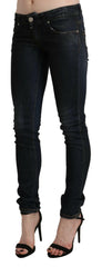Acht Black Washed Low Waist Skinny Denim Jeans -   -  Acht.