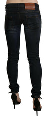 Acht Black Washed Low Waist Skinny Denim Jeans -   -  Acht.