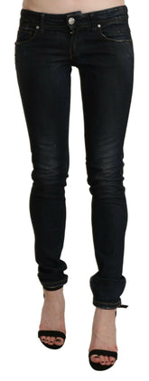 Acht Black Washed Low Waist Skinny Denim Jeans -   -  Acht.
