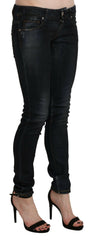 Acht Black Washed Low Waist Skinny Denim Jeans -   -  Acht.