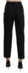 BENCIVENGA Black High Waist Straight Cropped Dress Pants -   -  BENCIVENGA.