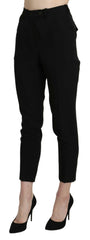 BENCIVENGA Black High Waist Skinny Cropped Dress Trouser Pant - - BENCIVENGA.