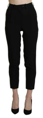 BENCIVENGA Black High Waist Skinny Cropped Dress Trouser Pant - - BENCIVENGA.