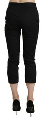 BENCIVENGA Black High Waist Skinny Cropped Dress Trouser Pants -   -  BENCIVENGA.