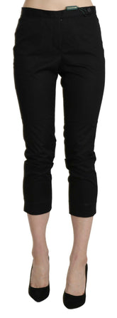 BENCIVENGA Black High Waist Skinny Cropped Dress Trouser Pants -   -  BENCIVENGA.
