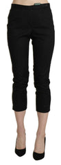 BENCIVENGA Black High Waist Skinny Cropped Dress Trouser Pants -   -  BENCIVENGA.