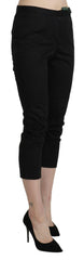 BENCIVENGA Black High Waist Skinny Cropped Dress Trouser Pants -   -  BENCIVENGA.