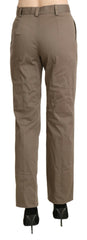 BENCIVENGA Brown High Waist Straight Dress Trouser Pants - - BENCIVENGA.