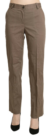 BENCIVENGA Brown High Waist Straight Dress Trouser Pants -   -  BENCIVENGA.