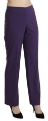 BENCIVENGA Purple High Waist Straight Dress Trouser Pants - - BENCIVENGA.