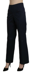 BENCIVENGA Navy Blue High Waist Straight Dress Trouser Pants -   -  BENCIVENGA.