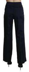 BENCIVENGA Navy Blue High Waist Straight Dress Trouser Pants -   -  BENCIVENGA.