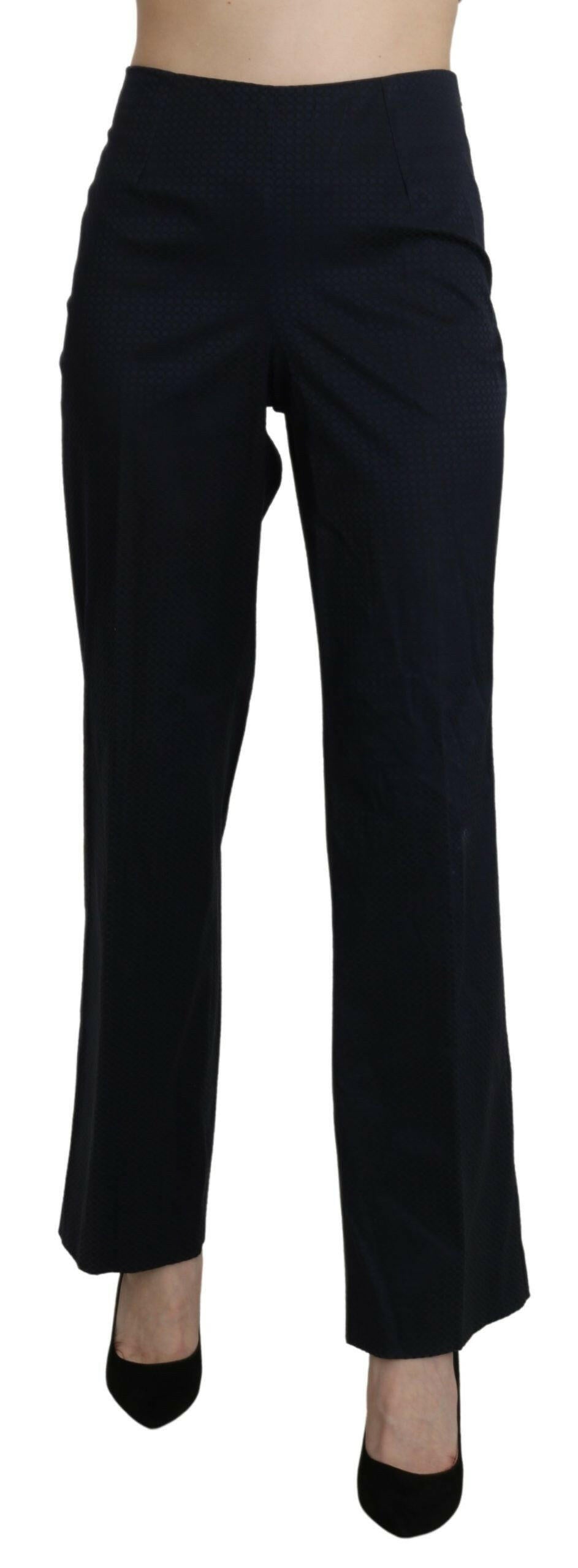 BENCIVENGA Navy Blue High Waist Straight Dress Trouser Pants -   -  BENCIVENGA.