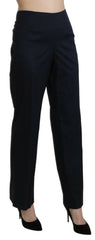 BENCIVENGA Navy Blue High Waist Straight Dress Trouser Pants -   -  BENCIVENGA.