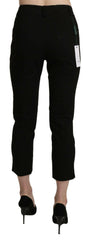 BENCIVENGA Black High Waist Skinny Cropped Dress Trouser Pants -   -  BENCIVENGA.