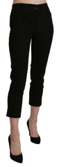 BENCIVENGA Black High Waist Skinny Cropped Dress Trouser Pants -   -  BENCIVENGA.