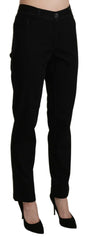 BENCIVENGA Black High Waist Straight Casual Trouser Pant -   -  BENCIVENGA.