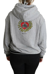 Dolce & Gabbana Gray Printed Hooded Exclusive Logo Sweater -   -  Dolce & Gabbana.