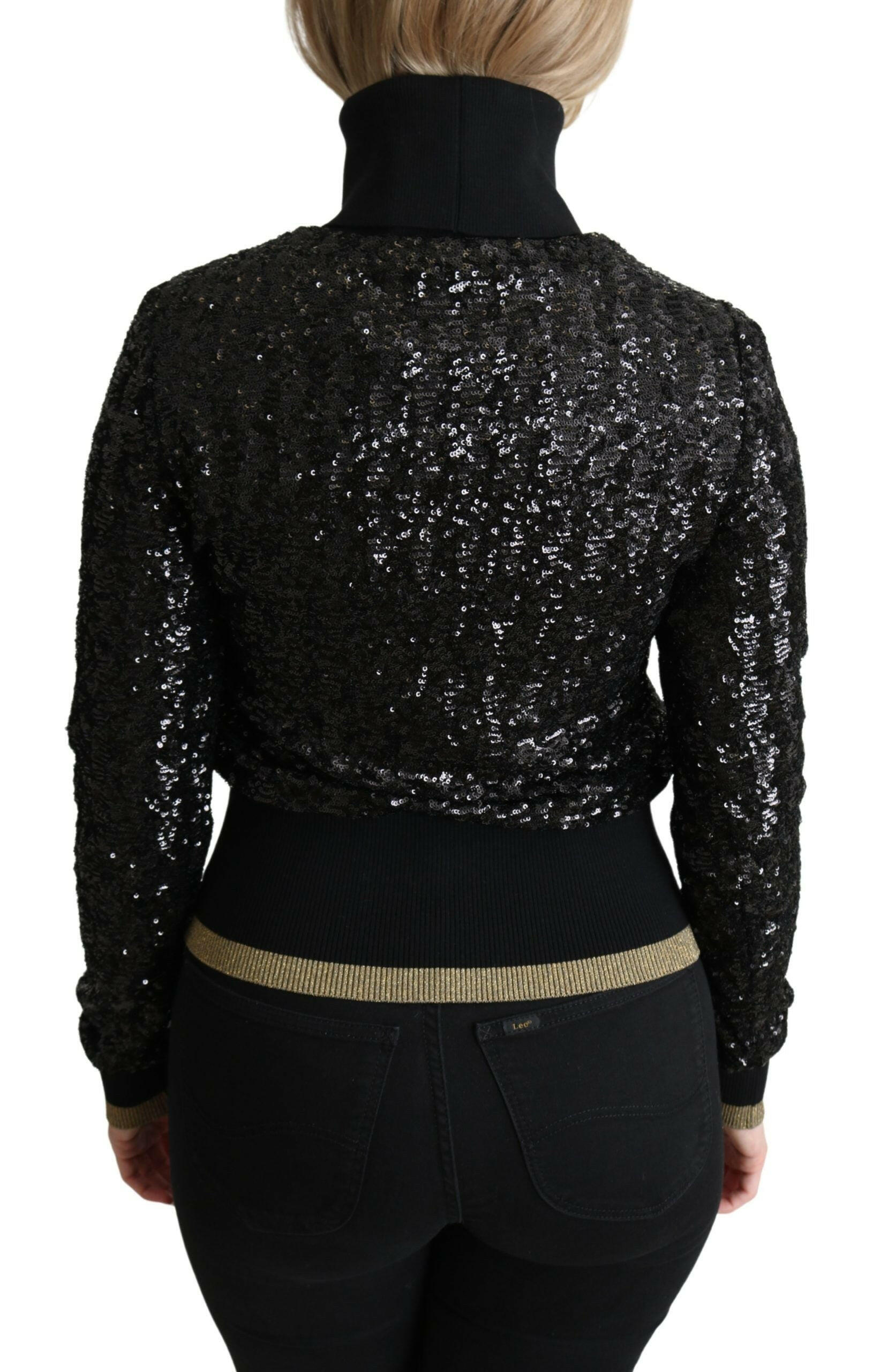 Dolce & Gabbana Black Sequined Knitted Turtle Neck Sweater -   -  Dolce & Gabbana. Dolce & Gabbana Black Sequined Knitted Turtle Neck Sweater -   -  Dolce & Gabbana.