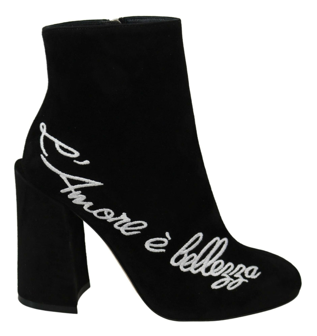 Dolce & Gabbana Black Suede L'Amore E'Bellezza Boots Shoes -   -  Dolce & Gabbana.