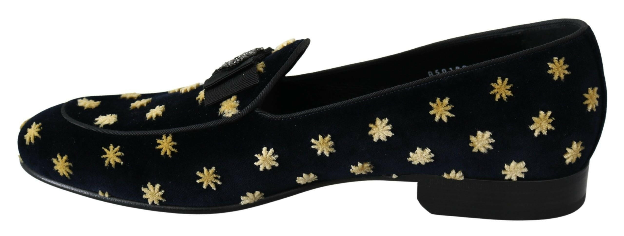 Dolce & Gabbana Blue Velvet Crown Slippers Loafers Shoes -   -  Dolce & Gabbana. Dolce & Gabbana Blue Velvet Crown Slippers Loafers Shoes -   -  Dolce & Gabbana.